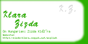 klara zizda business card